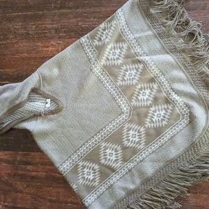 Hand crafted alpaca wool  poncho sweater